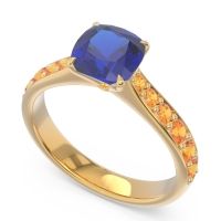Pave Cushion Kesari Ring
