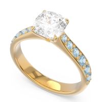 Pave Cushion Kesari Ring