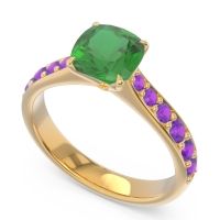 Pave Cushion Kesari Ring