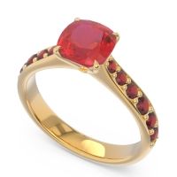 Pave Cushion Kesari Ring
