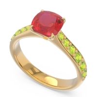 Pave Cushion Kesari Ring