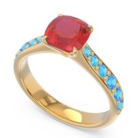 Pave Cushion Kesari Ring