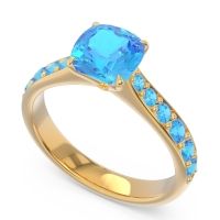 Pave Cushion Kesari Ring