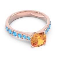 Pave Cushion Kesari Ring
