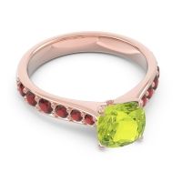 Pave Cushion Kesari Ring