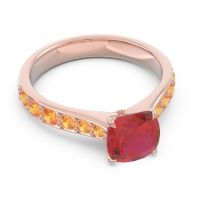 Pave Cushion Kesari Ring