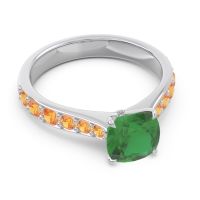 Pave Cushion Kesari Ring
