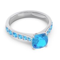 Pave Cushion Kesari Ring