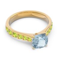 Pave Cushion Kesari Ring