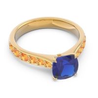 Pave Cushion Kesari Ring