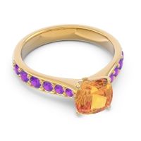 Pave Cushion Kesari Ring