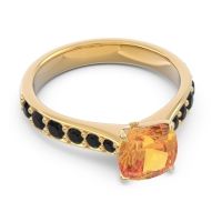 Pave Cushion Kesari Ring