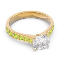 Pave Cushion Kesari Ring