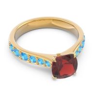 Pave Cushion Kesari Ring