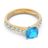 Pave Cushion Kesari Ring