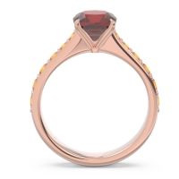 Pave Cushion Kesari Ring