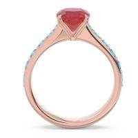 Pave Cushion Kesari Ring