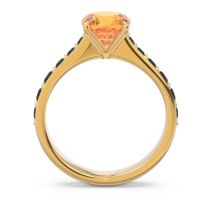 Pave Cushion Kesari Ring