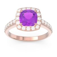 Halo Pave Cushion Kamatha Ring