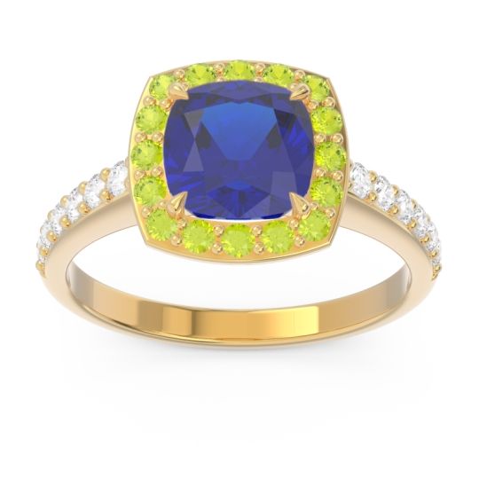 Halo Pave Cushion Kamatha Ring