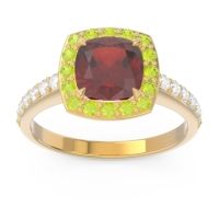 Halo Pave Cushion Kamatha Ring