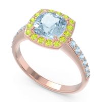 Halo Pave Cushion Kamatha Ring