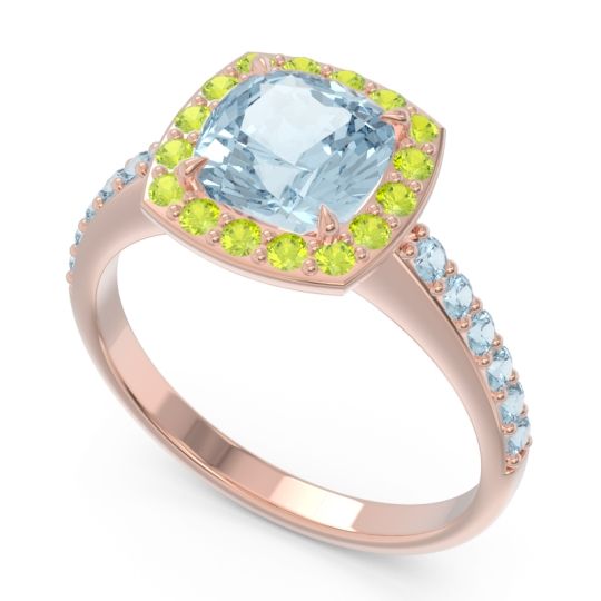 Halo Pave Cushion Kamatha Ring