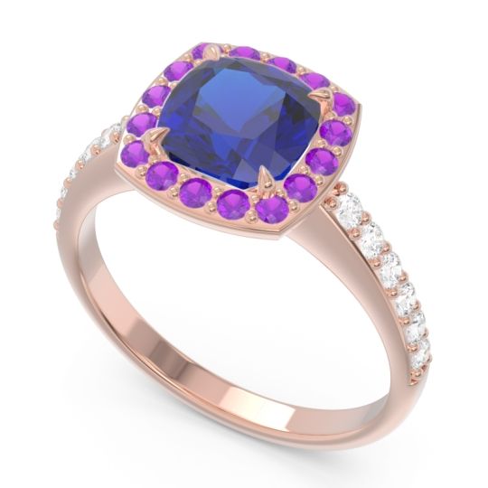 Halo Pave Cushion Kamatha Ring