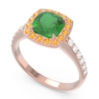 Halo Pave Cushion Kamatha Ring
