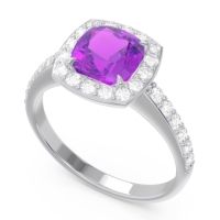 Halo Pave Cushion Kamatha Ring