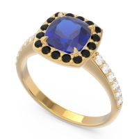 Halo Pave Cushion Kamatha Ring