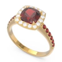 Halo Pave Cushion Kamatha Ring