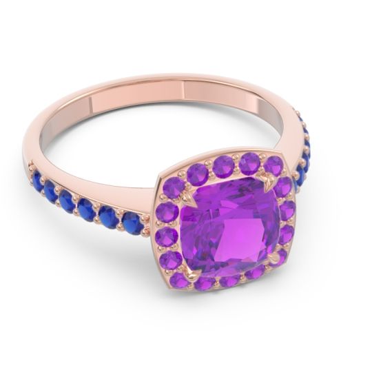 Halo Pave Cushion Kamatha Ring