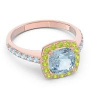 Halo Pave Cushion Kamatha Ring