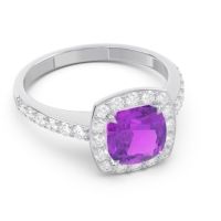 Halo Pave Cushion Kamatha Ring