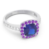 Halo Pave Cushion Kamatha Ring