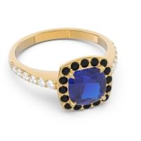 Halo Pave Cushion Kamatha Ring