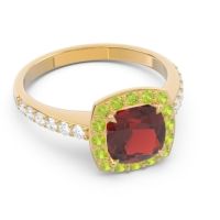 Halo Pave Cushion Kamatha Ring