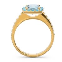Halo Pave Cushion Kamatha Ring