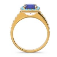 Halo Pave Cushion Kamatha Ring