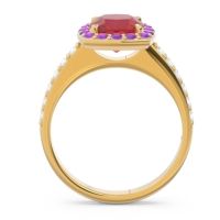 Halo Pave Cushion Kamatha Ring