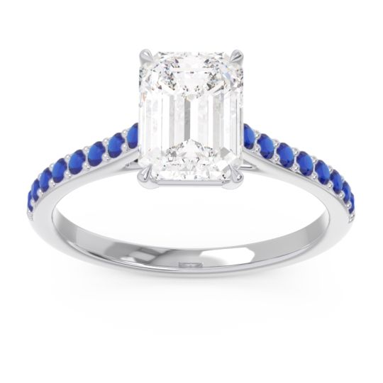 Pave Emerald Cut Vedara Ring