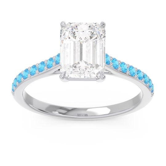 Pave Emerald Cut Vedara Ring