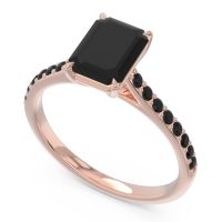 Pave Emerald Cut Vedara Ring