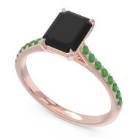 Pave Emerald Cut Vedara Ring