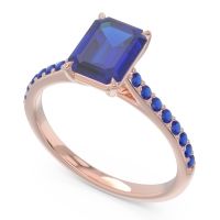 Pave Emerald Cut Vedara Ring
