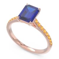 Pave Emerald Cut Vedara Ring