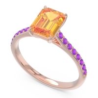 Pave Emerald Cut Vedara Ring