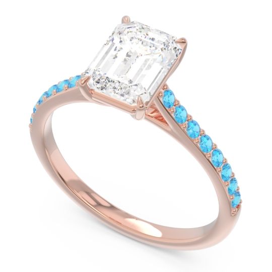 Pave Emerald Cut Vedara Ring
