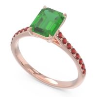 Pave Emerald Cut Vedara Ring